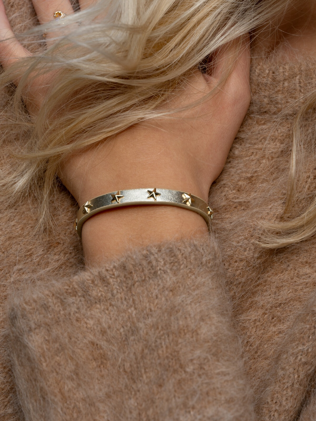 Star Stud bracelet mini Gold Metallic