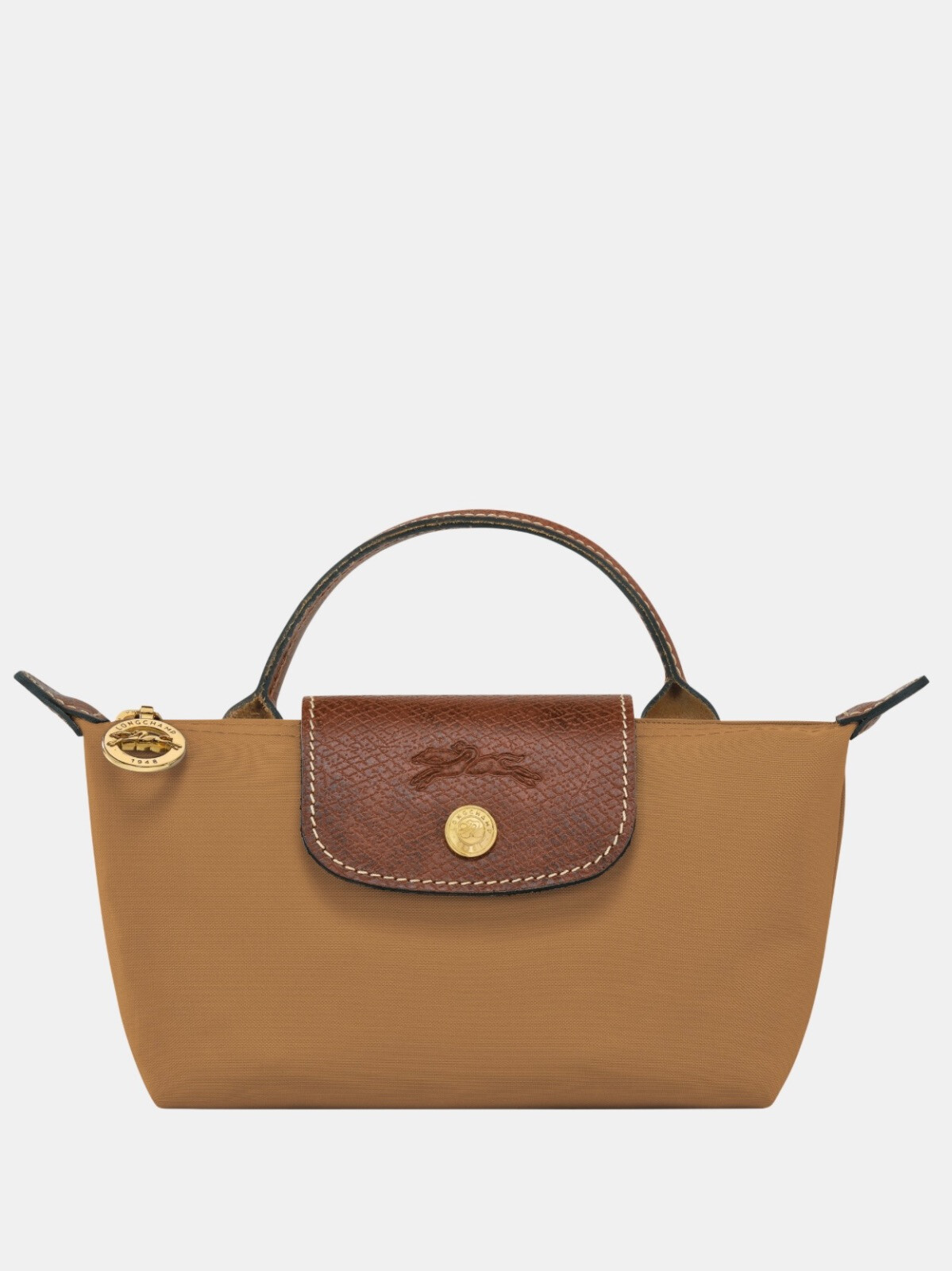 Le Pliage pouch w/handle fawn