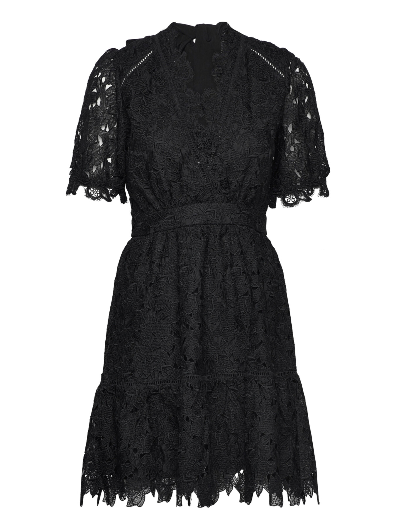 SUNCOO WOVEN ROBE COROLLE NOIR