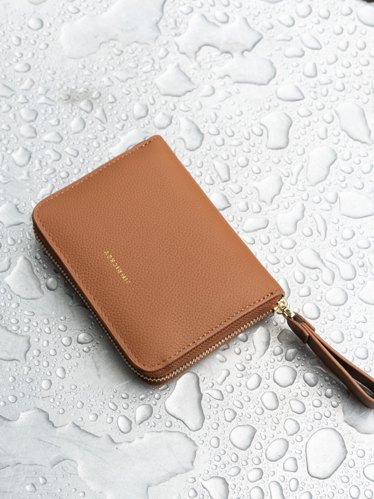 JIM RICKEY SMALL ZIP WALLET COGNAC