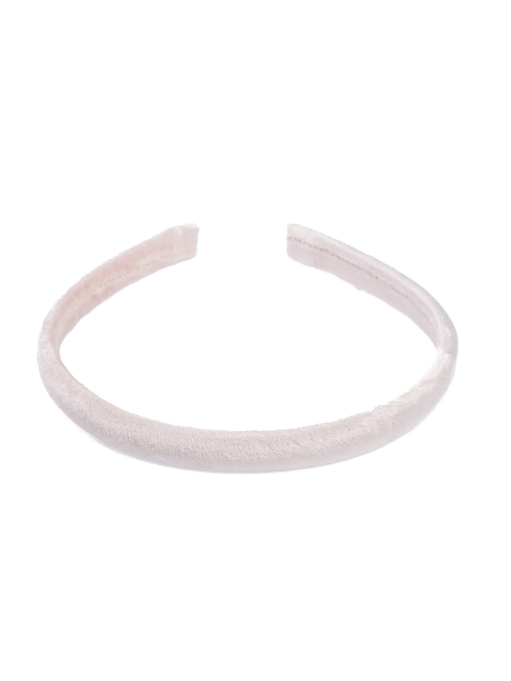 Velvet Hair Band Thin Sparkled Pale Rose