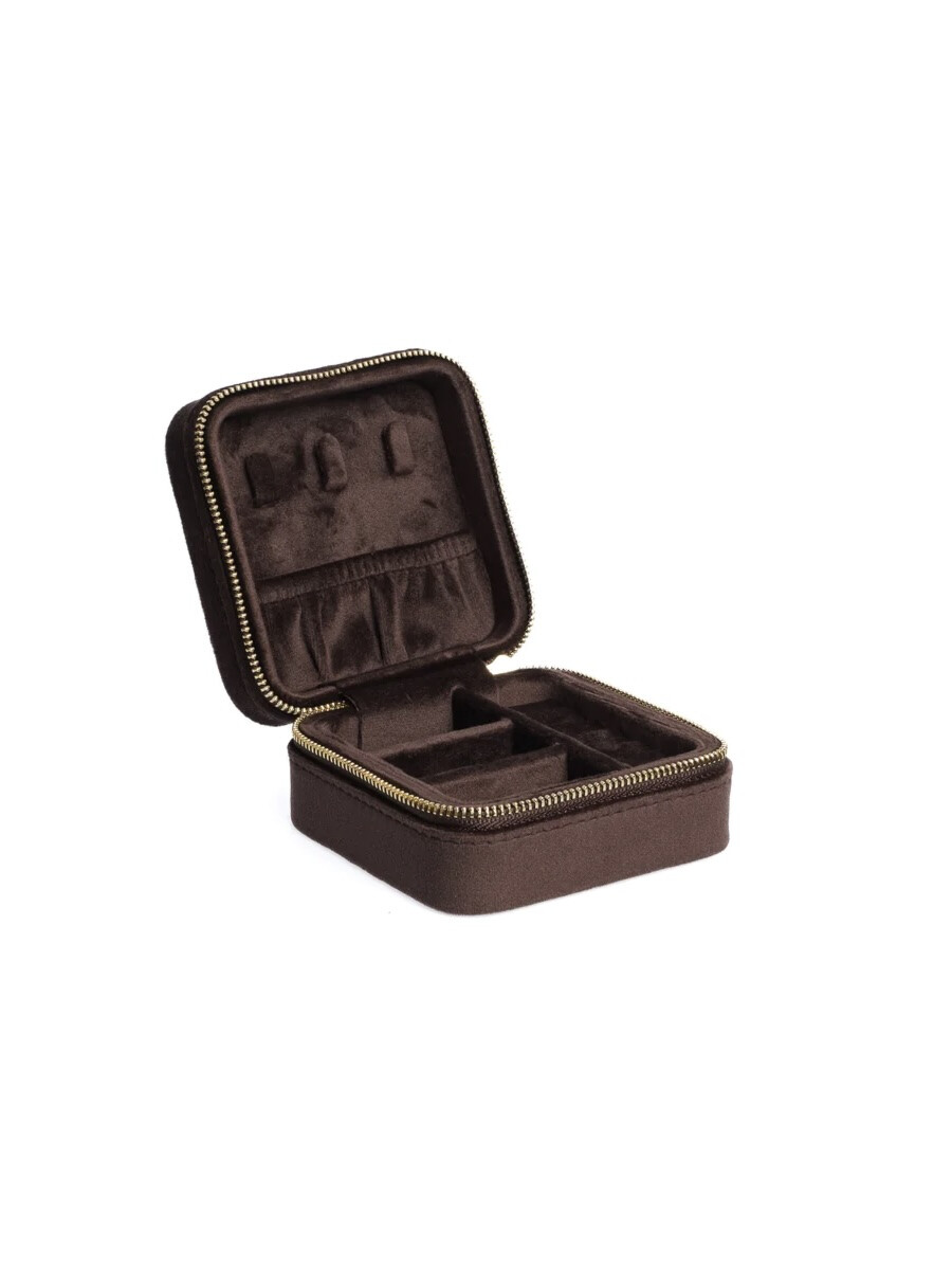 Velvet Jewellery Box MINI CHOCOLATE BROWN